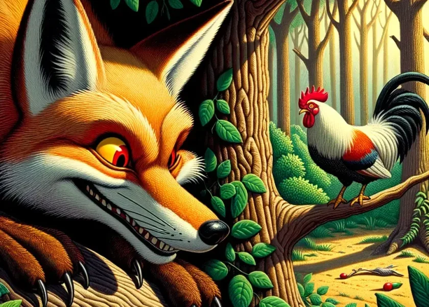 The Cock and the Fox - Aesop's Fables