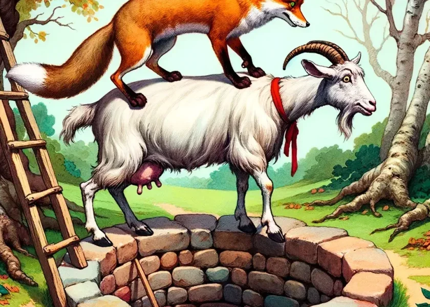 The Fox and the Goat - Aesop's Fables