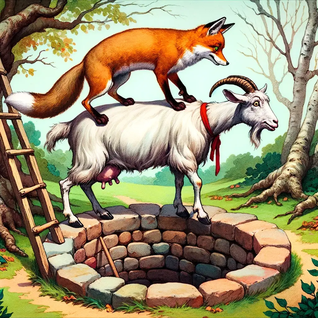 The Fox and the Goat - Aesop's Fables