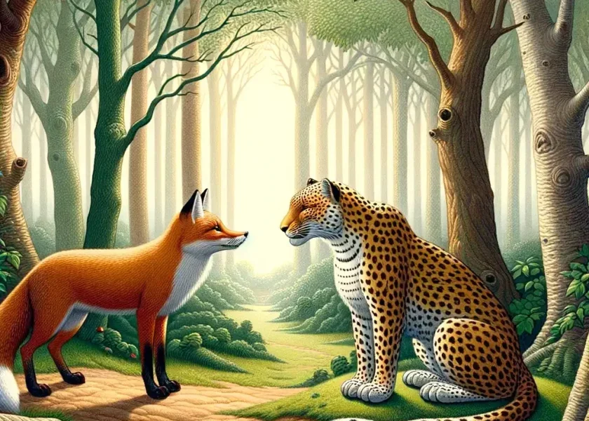 The Fox and the Leopard - Aesop's Fables