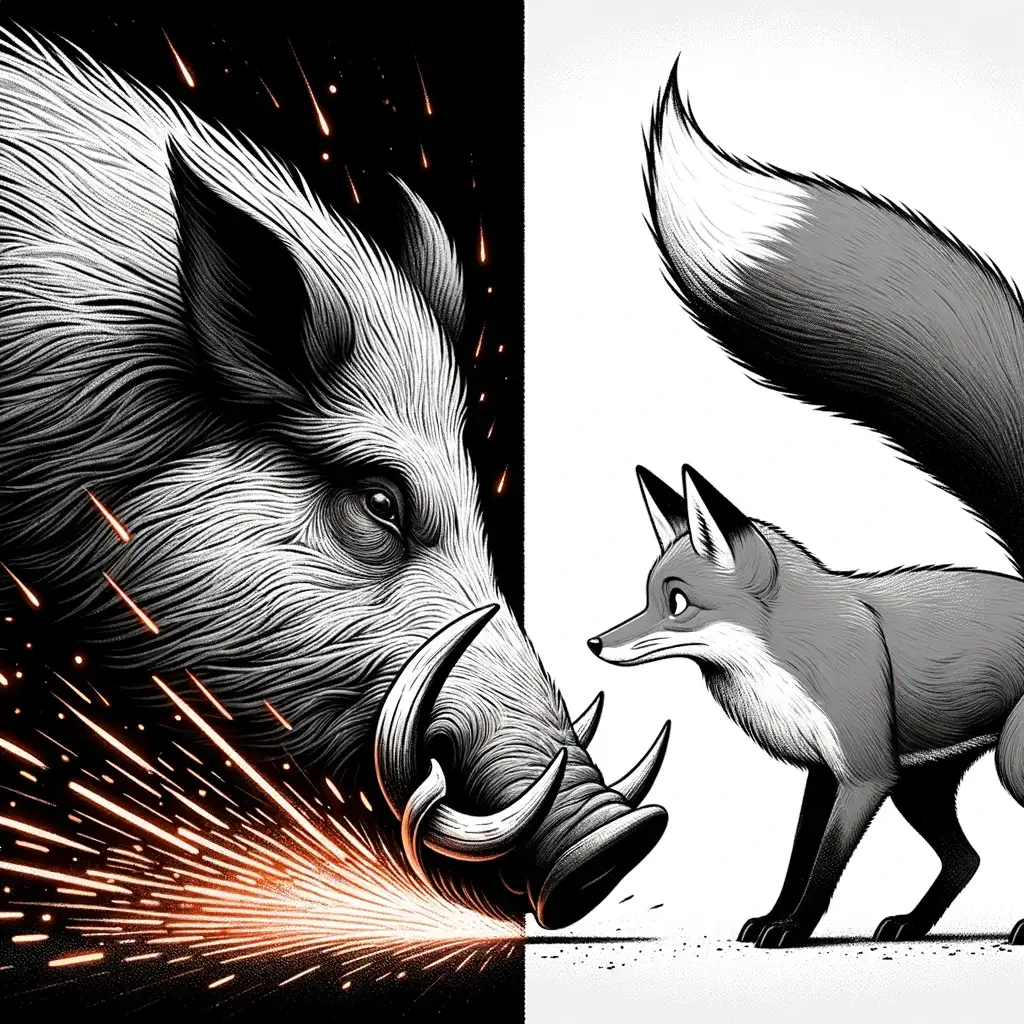 The Wild Boar and the Fox - Aesop's Fables